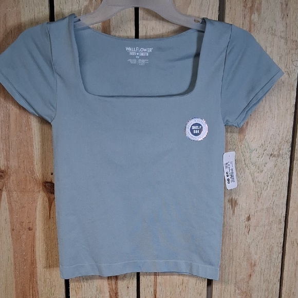 Wallflower Tops - Womens Wallflower NWT Insta-Smooth Square Neck Top Size S/M Mint Green Cropped